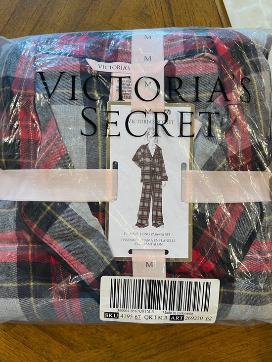 Victoria's Secret Other - NWT Victoria's Secret Red Black Plaid Flannel Long Pajama Set Size Medium
